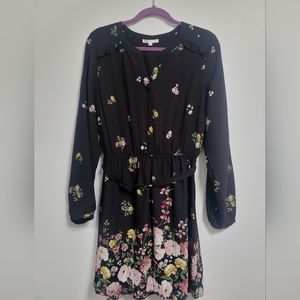 DR2 Black Floral Dress - Size Large